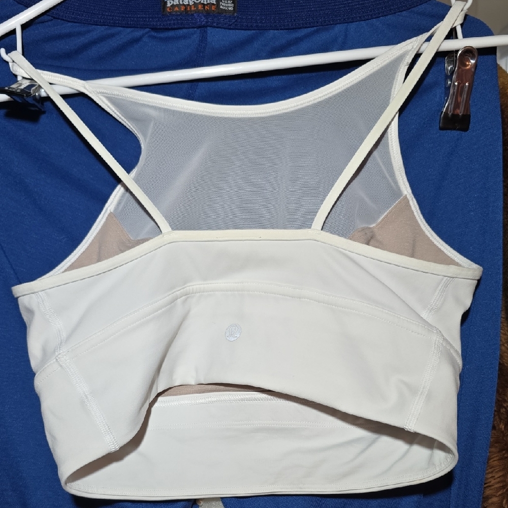 lululemon athletica White Mesh-Back Sports Bralette